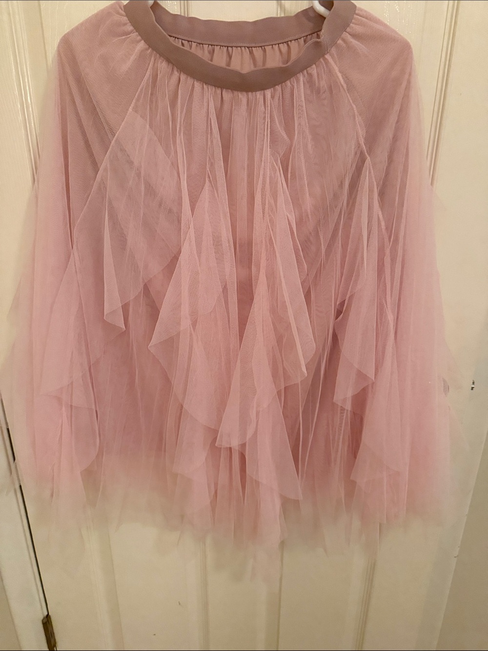 Women's Pink Layered Tulle Skirt